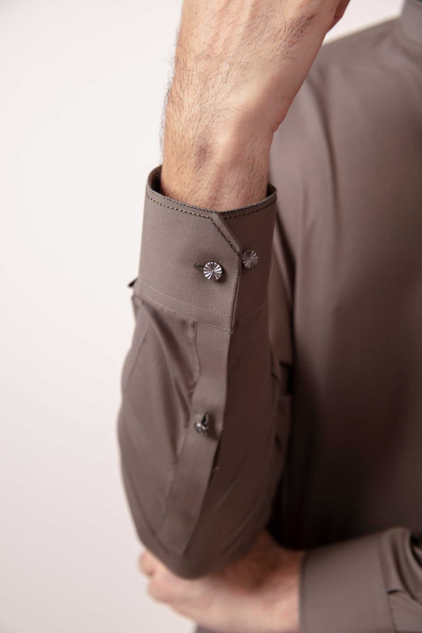 OLIVE GREEN BLENDED KAMEEZ SHALWAR