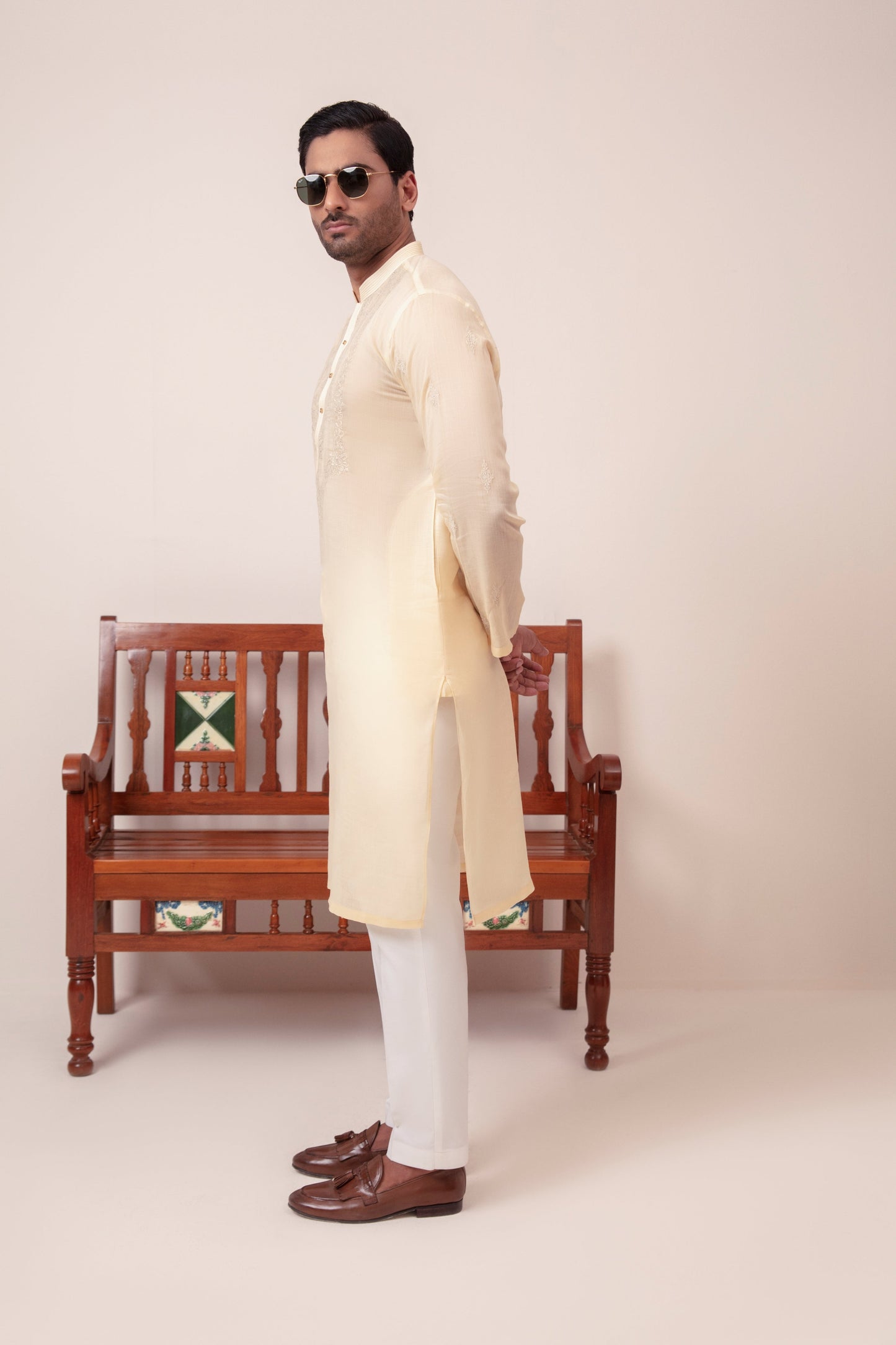IRISH PASTEL YELLOW KURTA PAJAMA