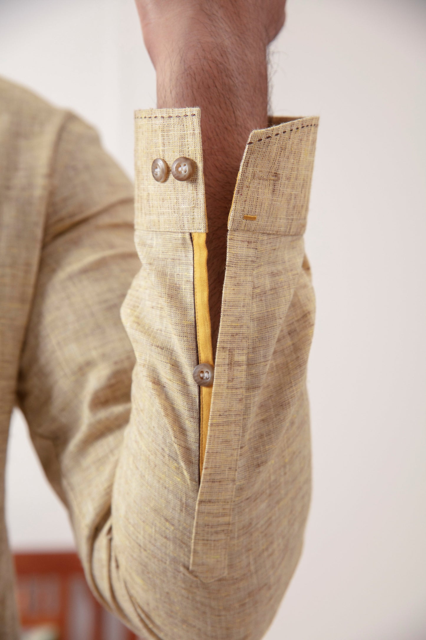 YELLOW IRISH KURTA PAJAMA