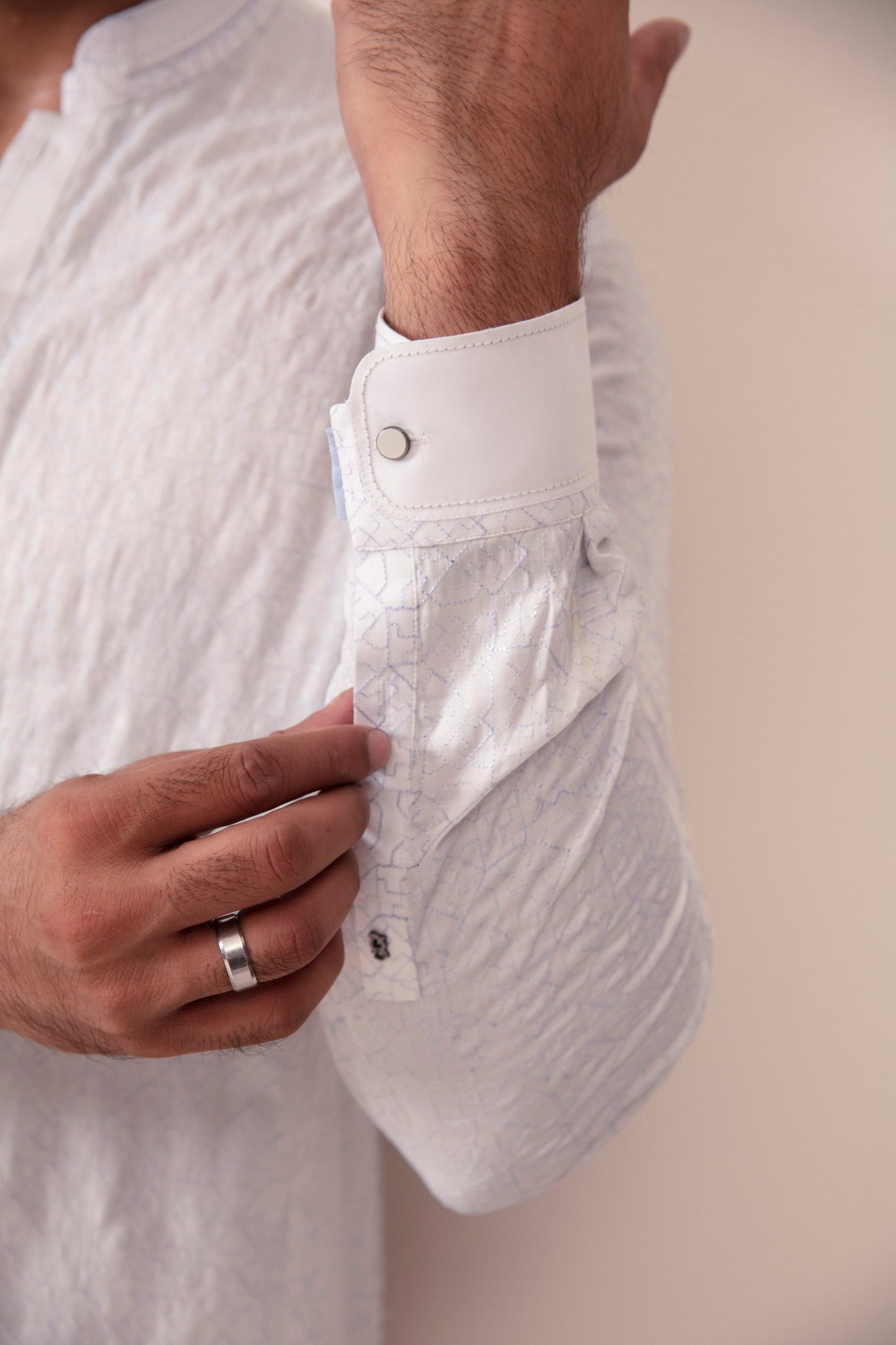 LIGHT BLUE EMBROIDERED KURTA PAJAMA