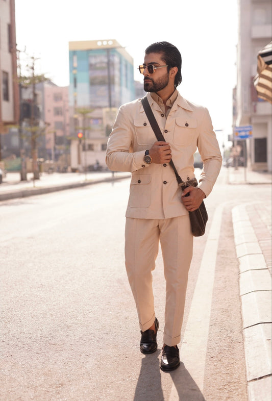 Classic Ivory Safari Suit