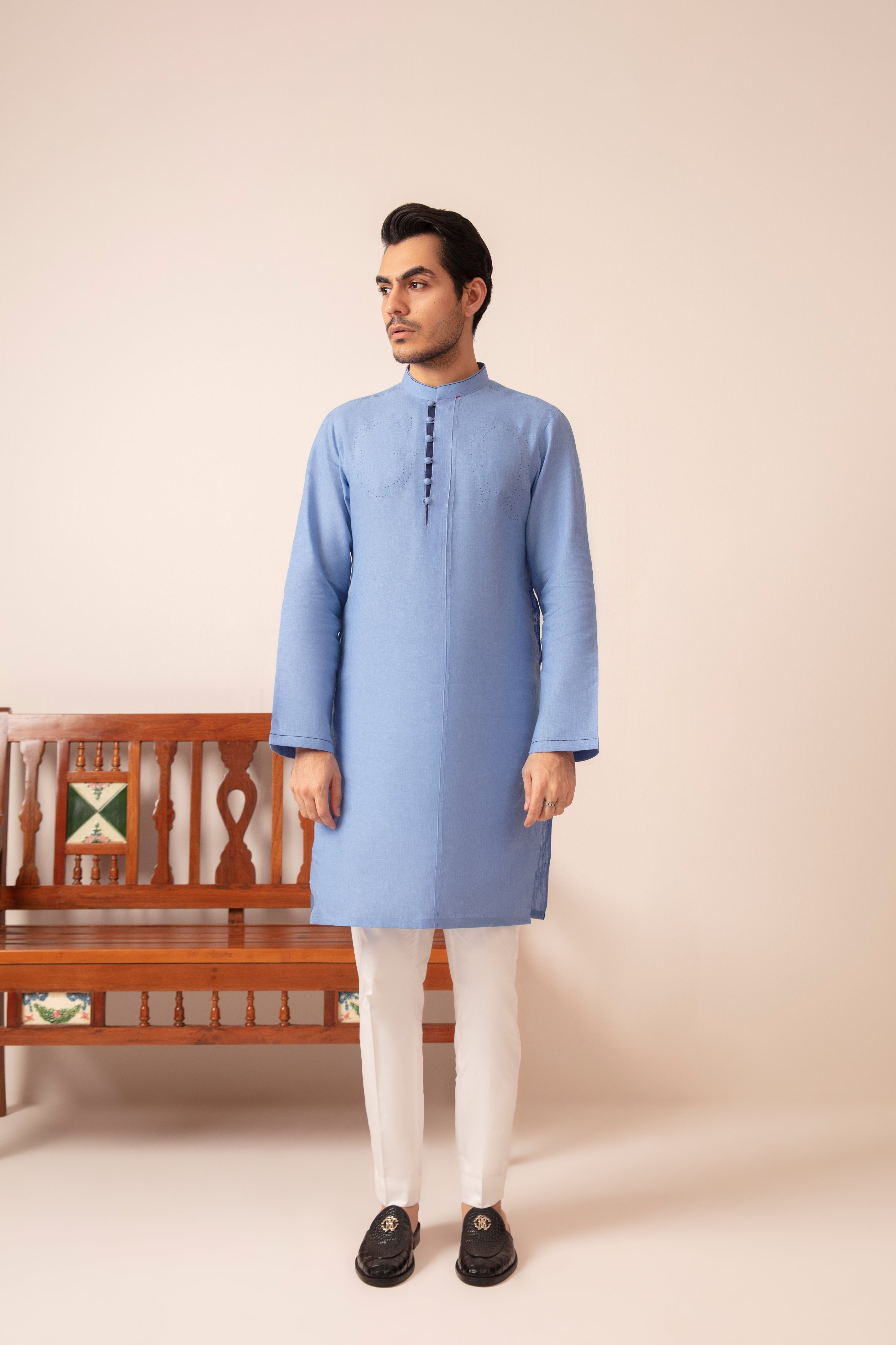 IRISH BLUE KURTA PAJAMA