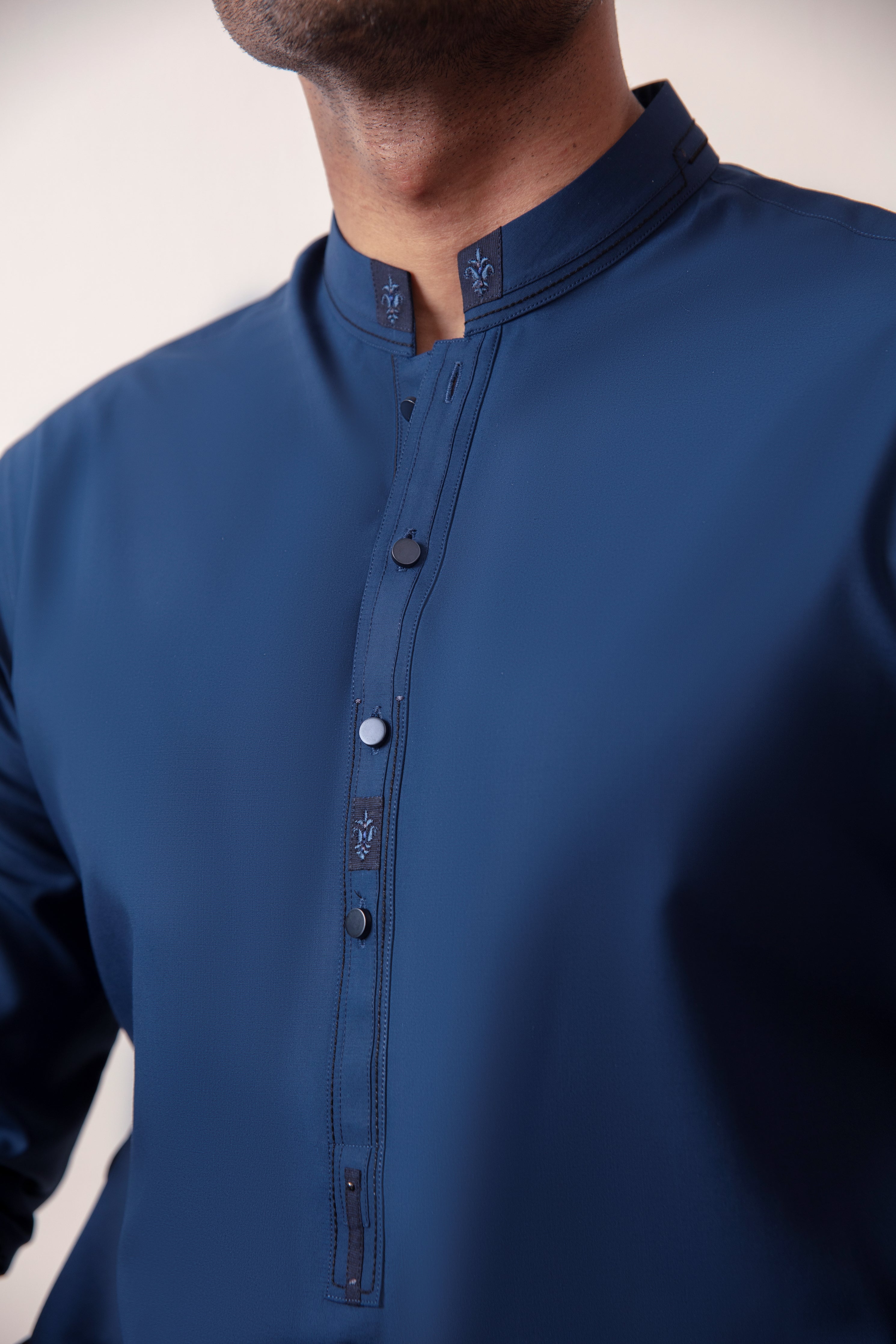 ROYAL BLUE BLENDED KAMEEZ SHALWAR