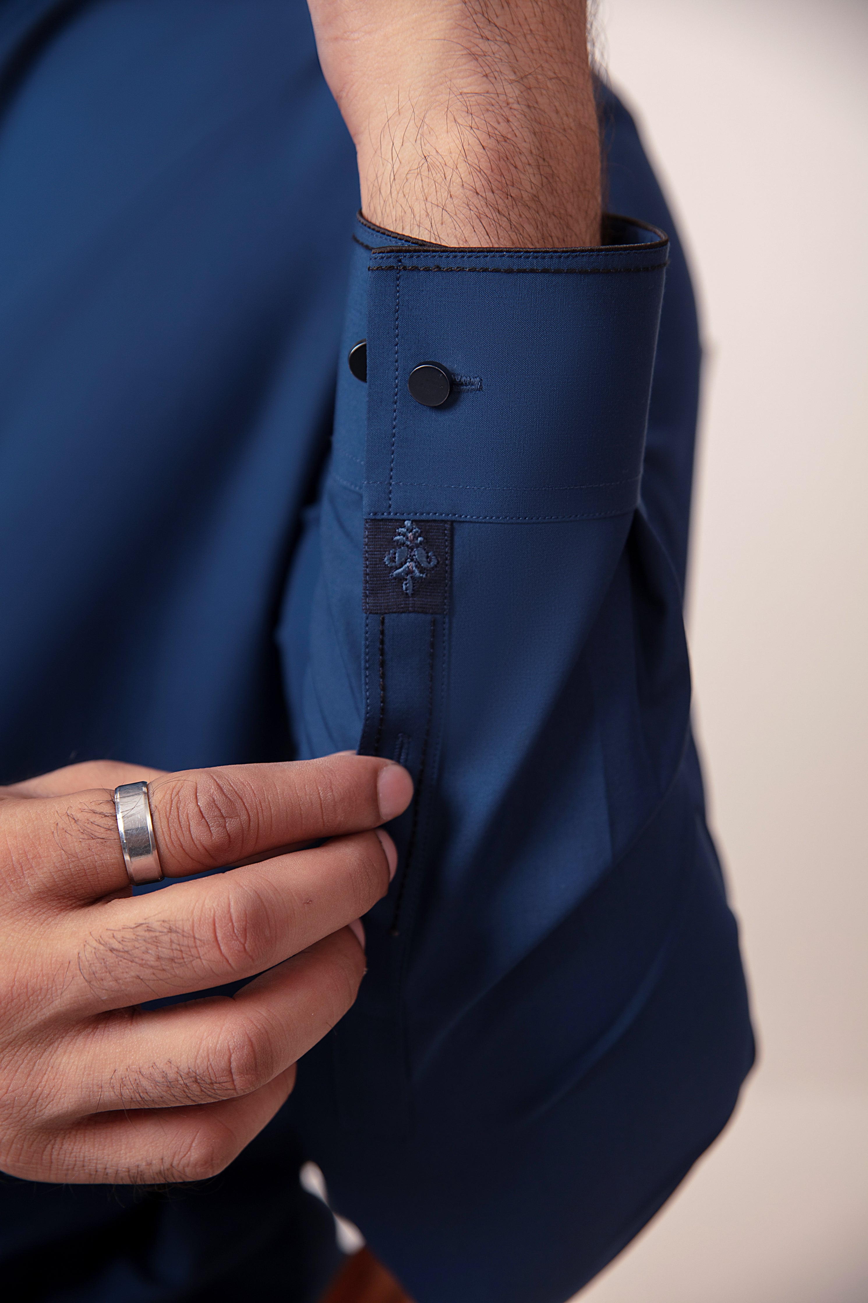 ROYAL BLUE BLENDED KAMEEZ SHALWAR