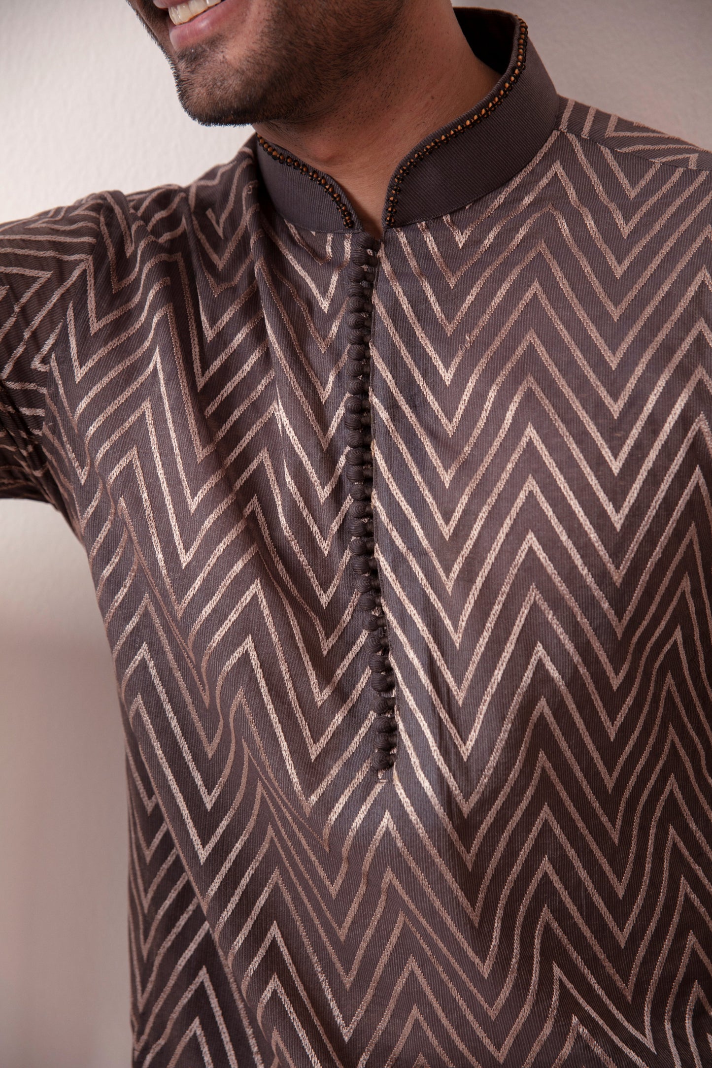 GREY EMBROIDERED KURTA PAJAMA