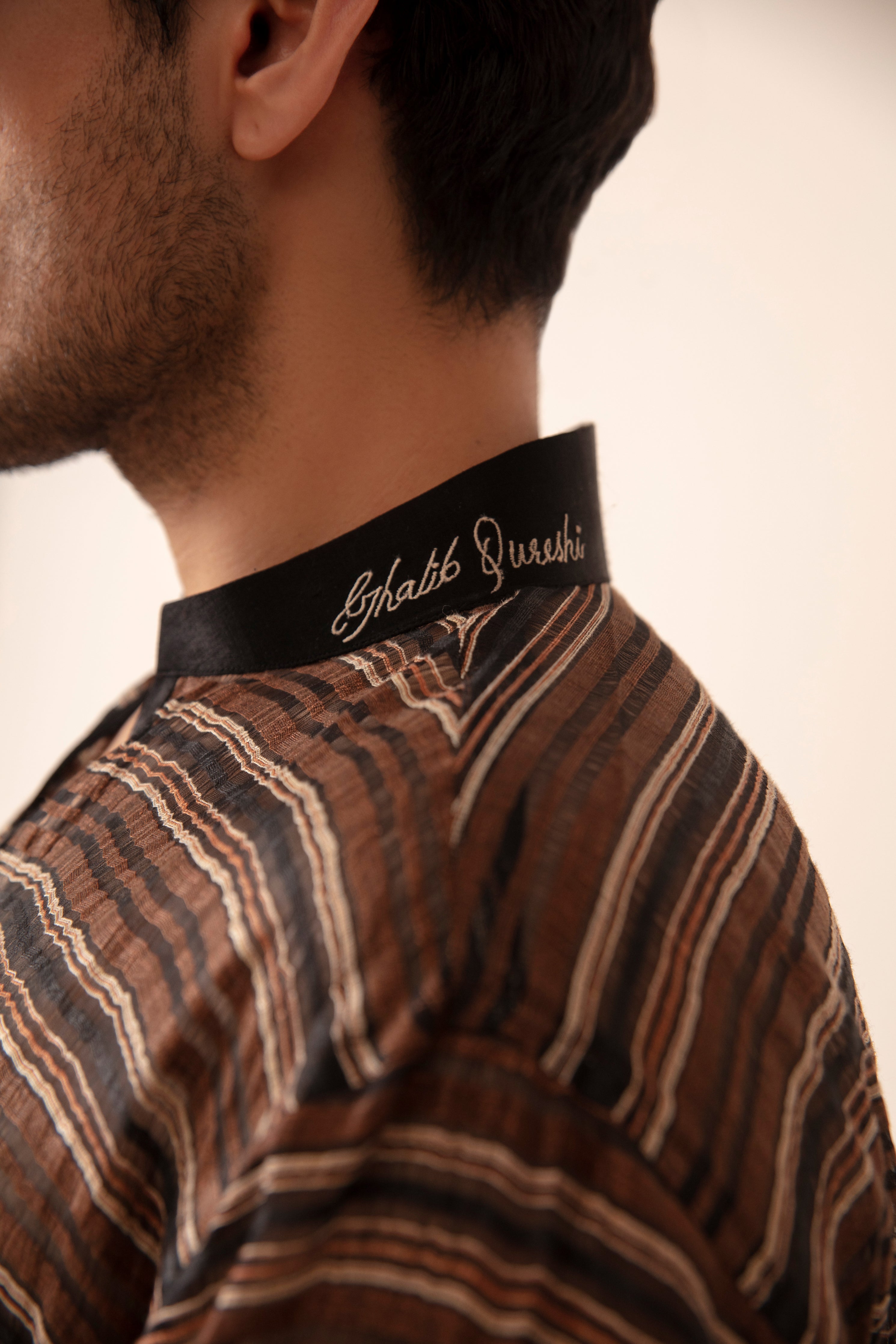 BROWN SHORT KURTA BELL BOTTOM PAJAMA