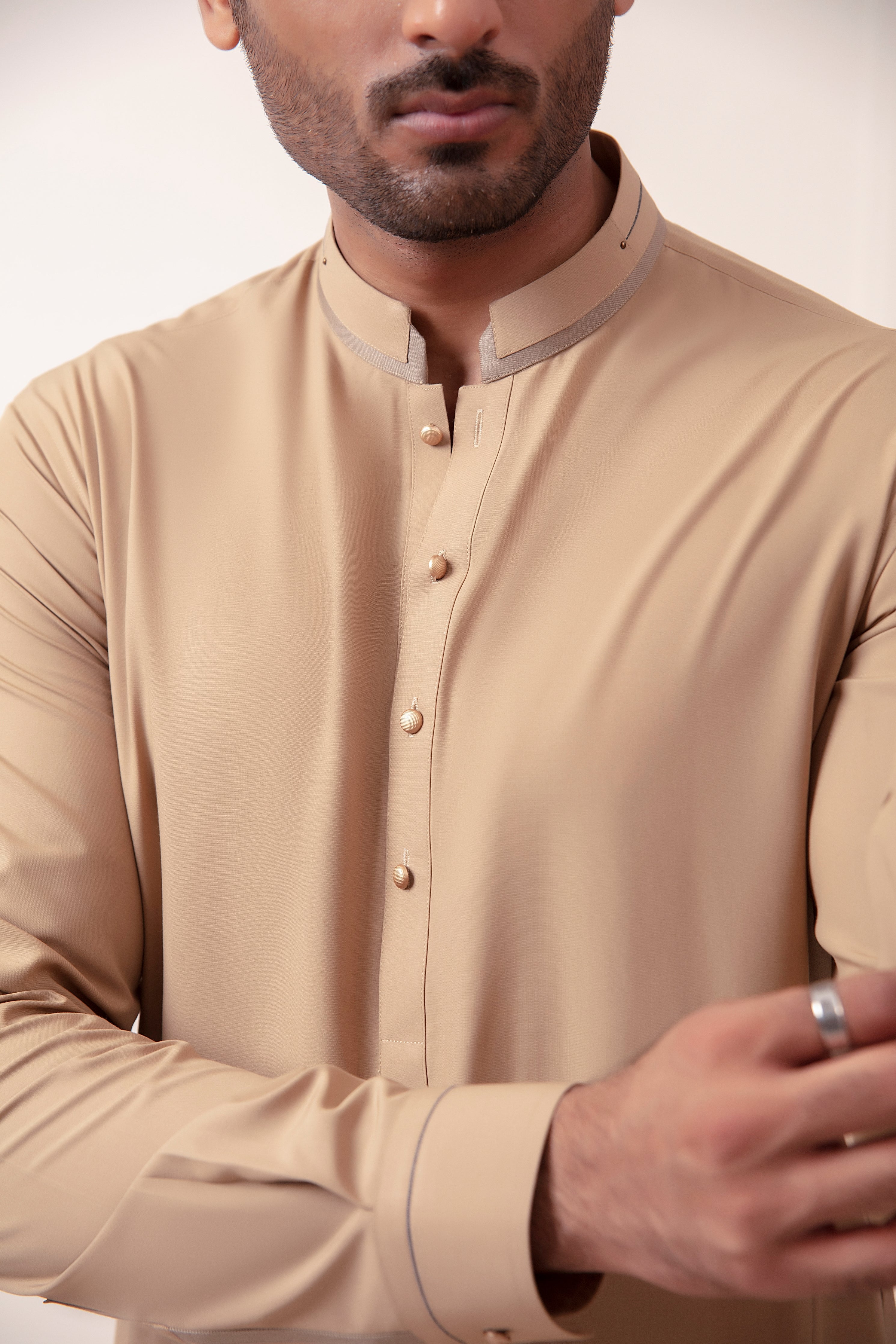 BROWN BLENDED KAMEEZ SHALWAR