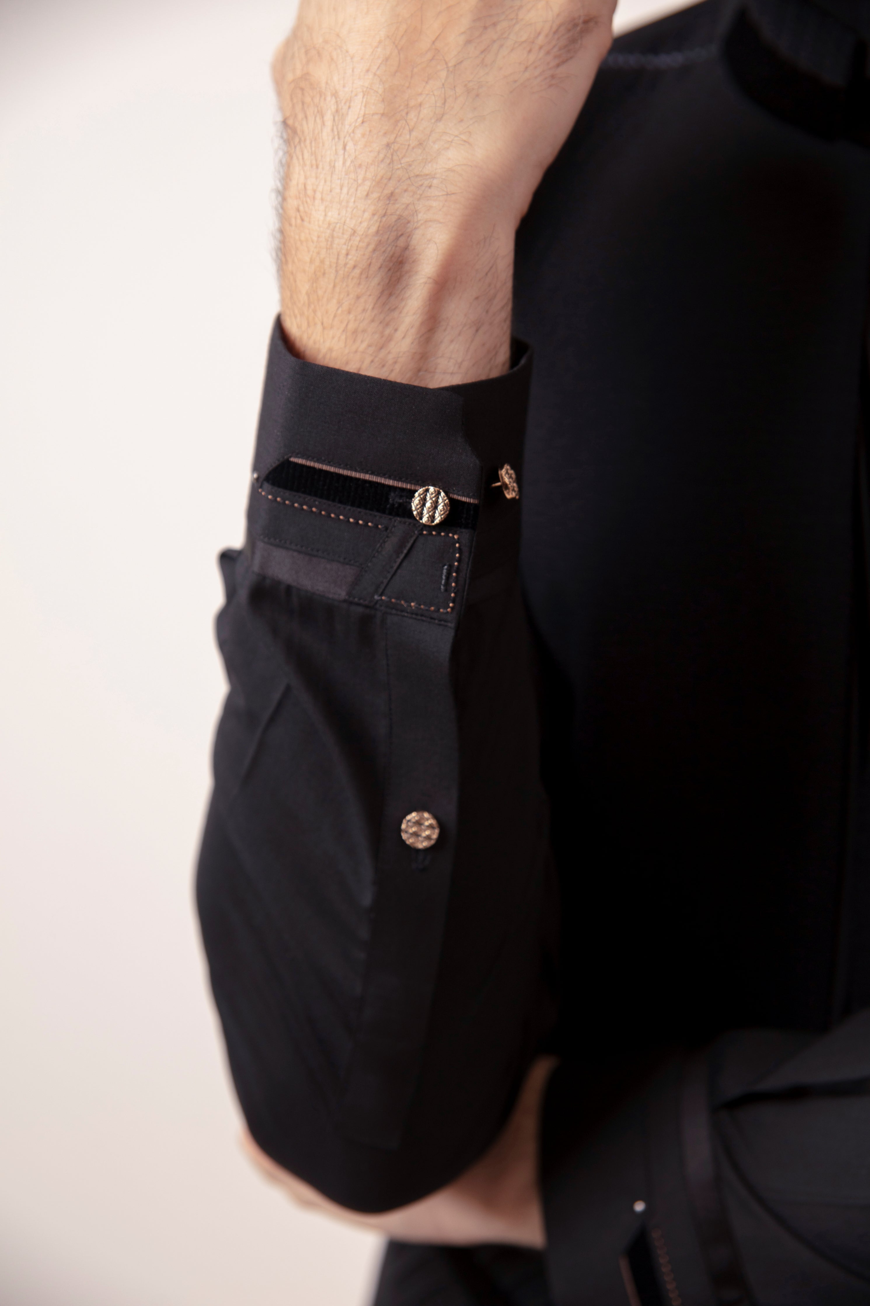 BLACK BLENDED KURTA PAJAMA