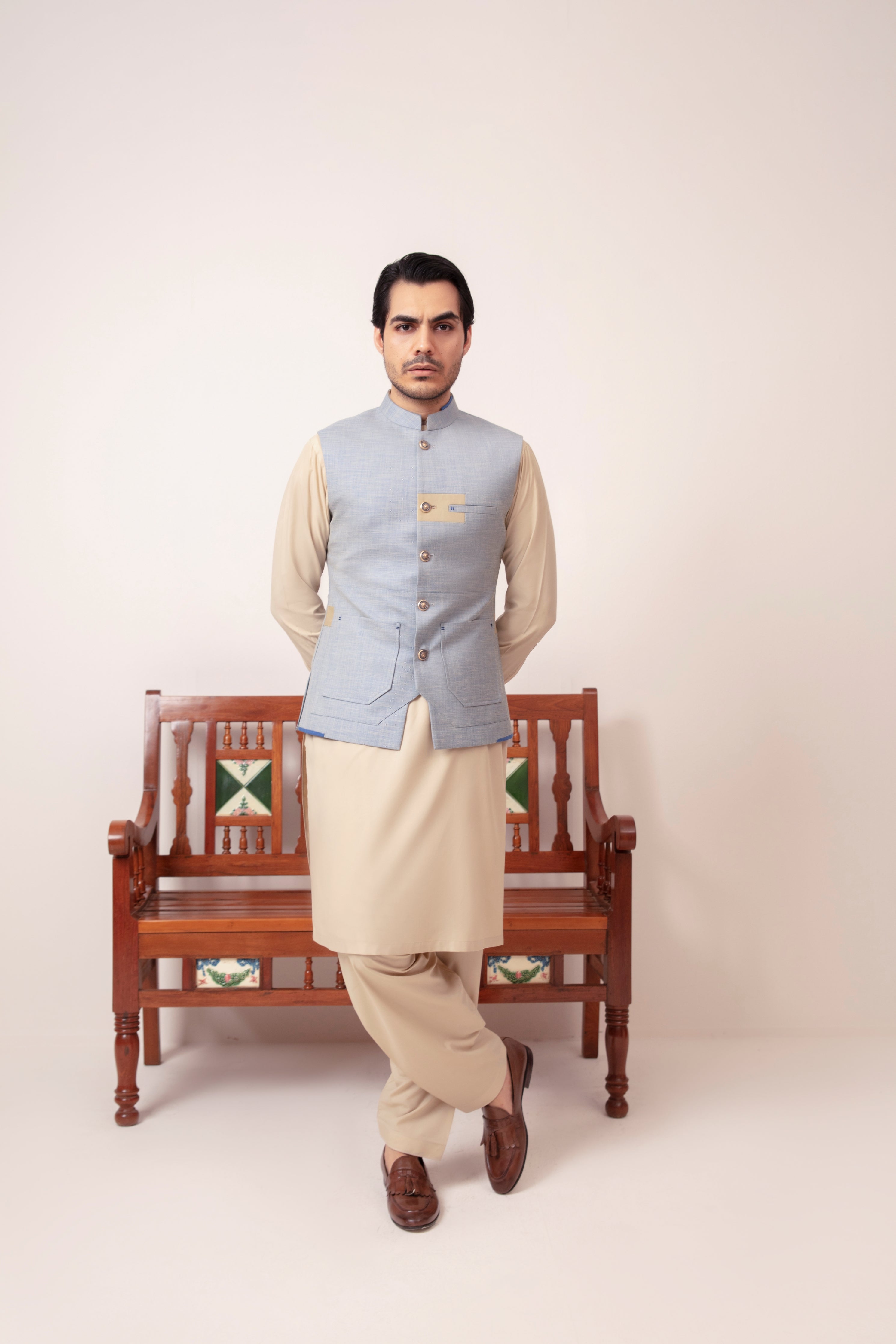 LIGHT BLUE WAISTCOAT