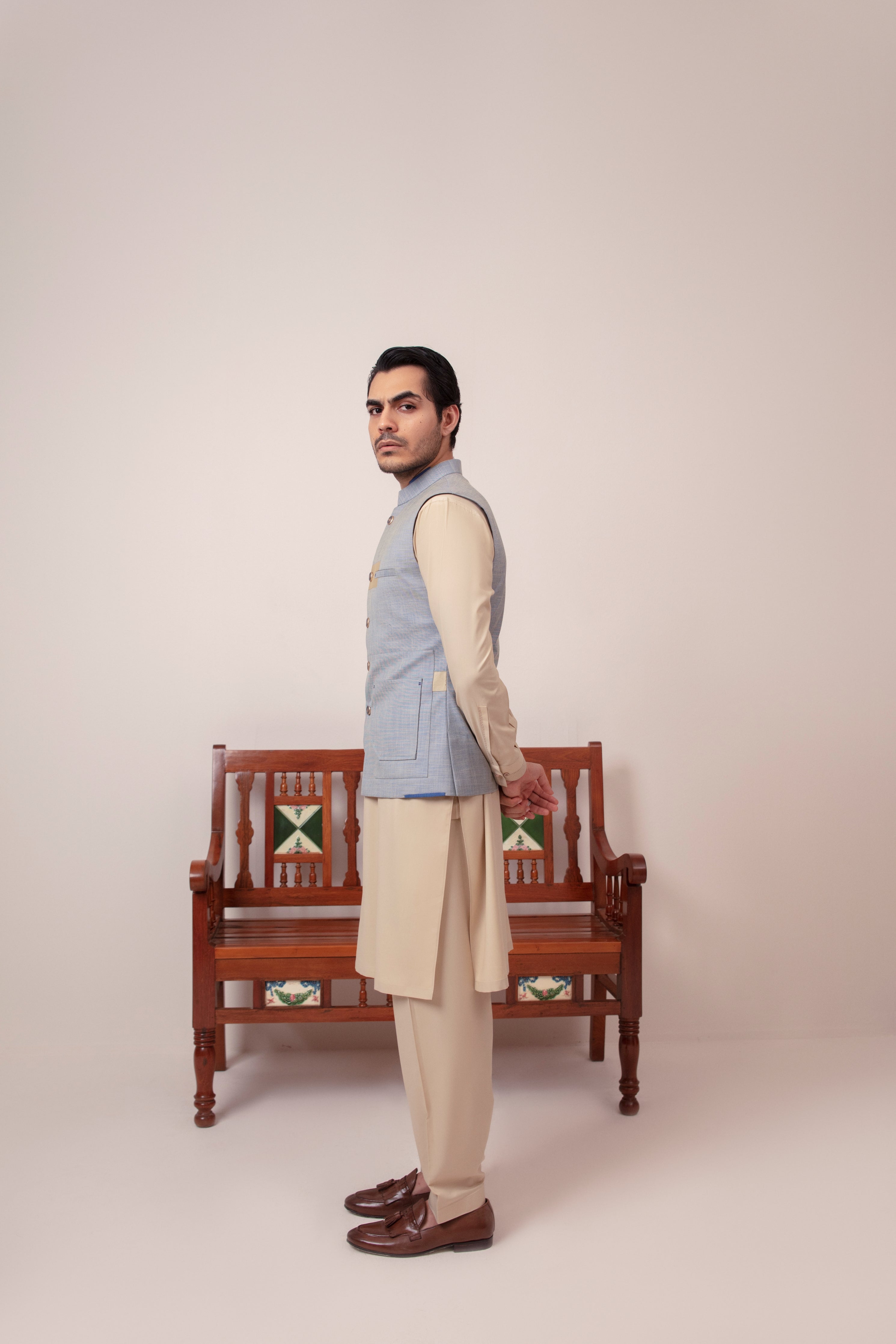 LIGHT BLUE WAISTCOAT
