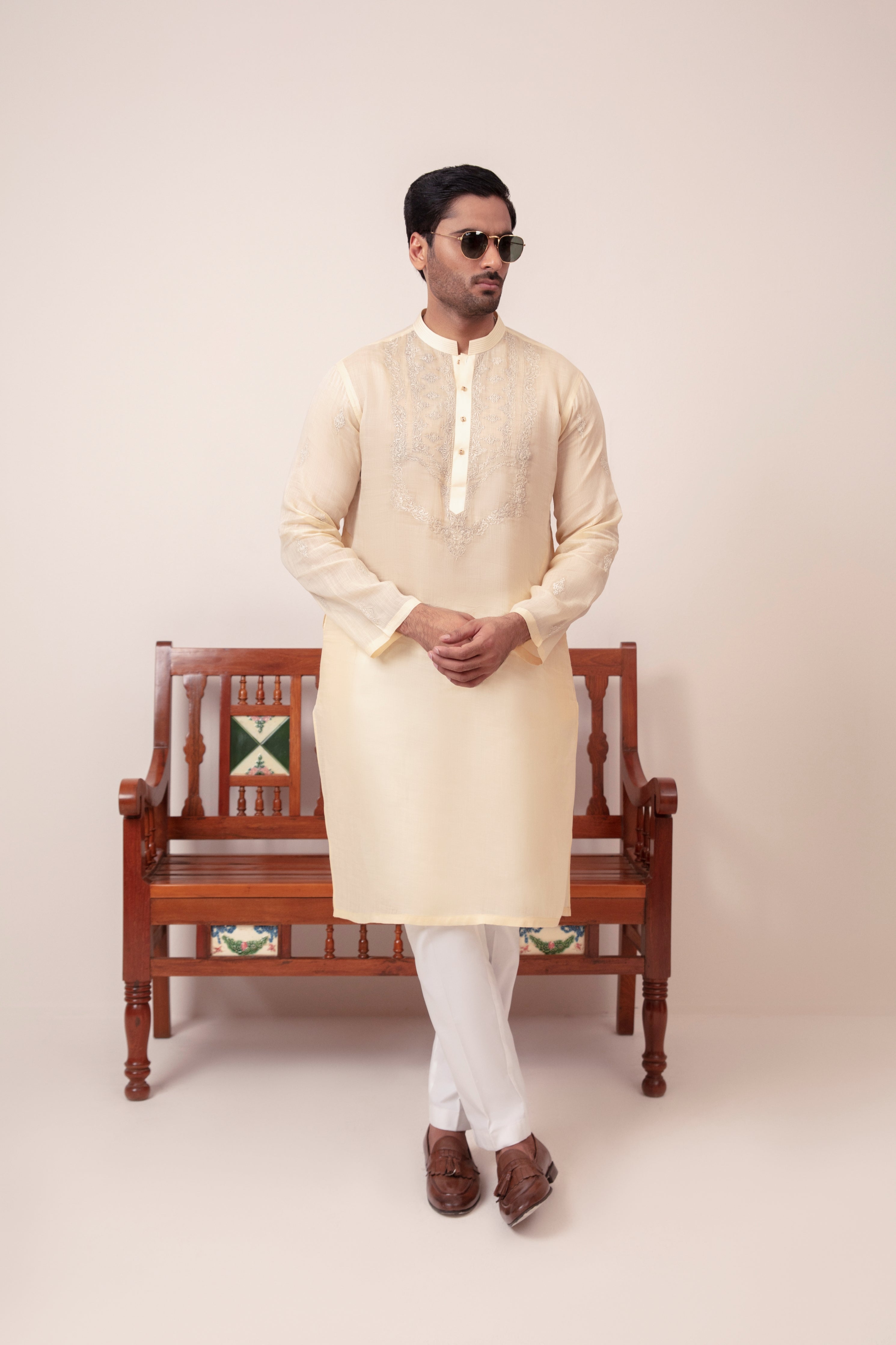 IRISH PASTEL YELLOW KURTA PAJAMA