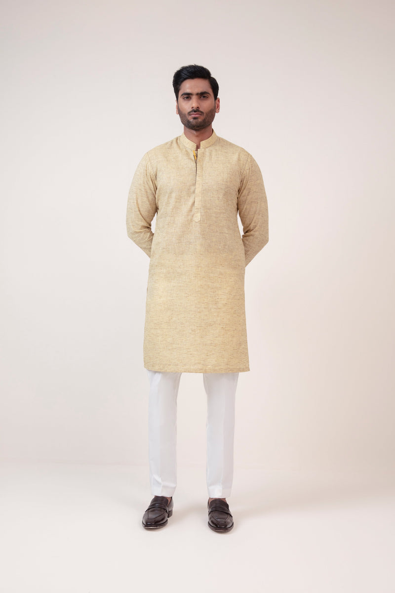 YELLOW IRISH KURTA PAJAMA