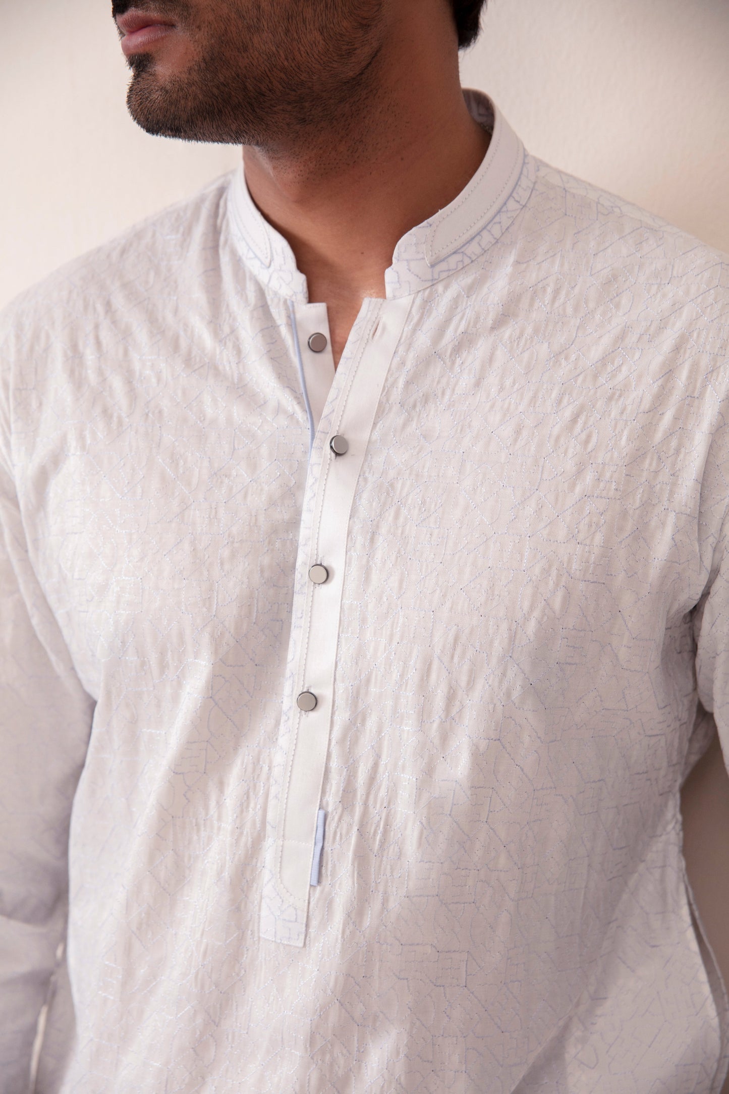 LIGHT BLUE EMBROIDERED KURTA PAJAMA