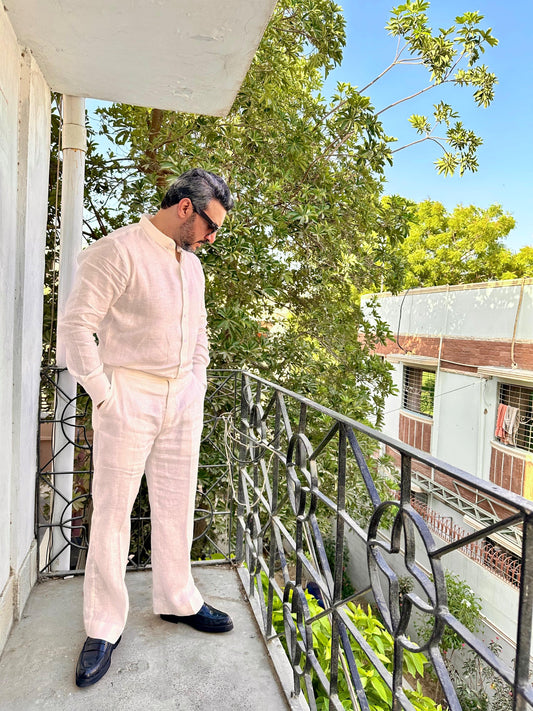 White Linen CORD SET.