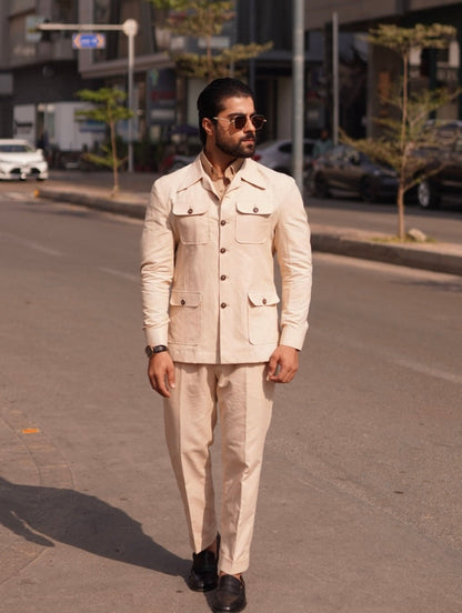 Classic Ivory Safari Suit