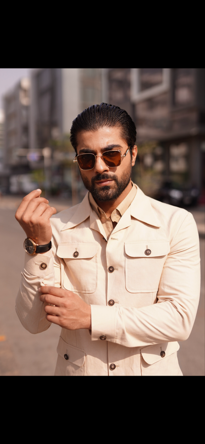 Classic Ivory Safari Suit