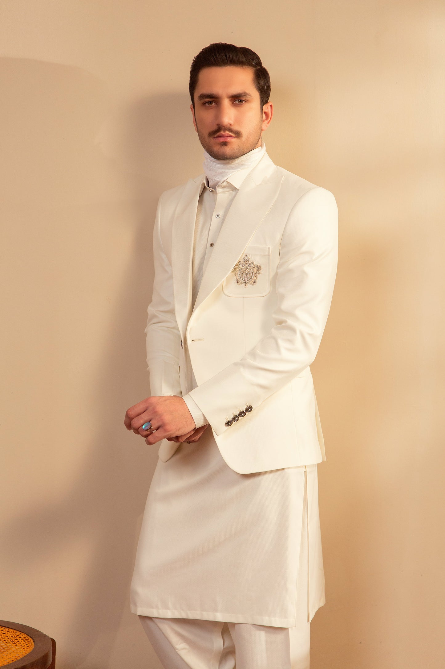 Single Button White Coat