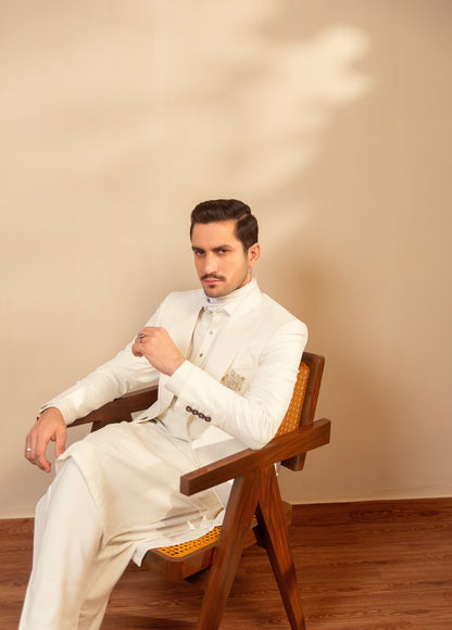 Single Button White Coat